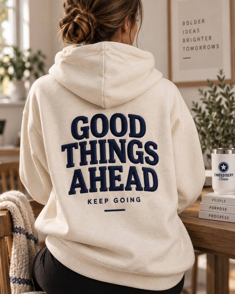 Custom embroidered apparel by Embroidery Texas
