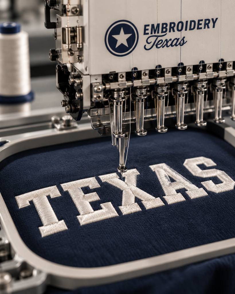Custom embroidered cap by Embroidery Texas